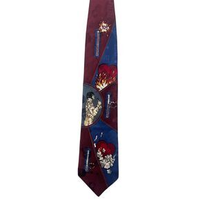 Elvis Presley “Burning Love” Silk Necktie Superba Collection Vintage 1993 Italy